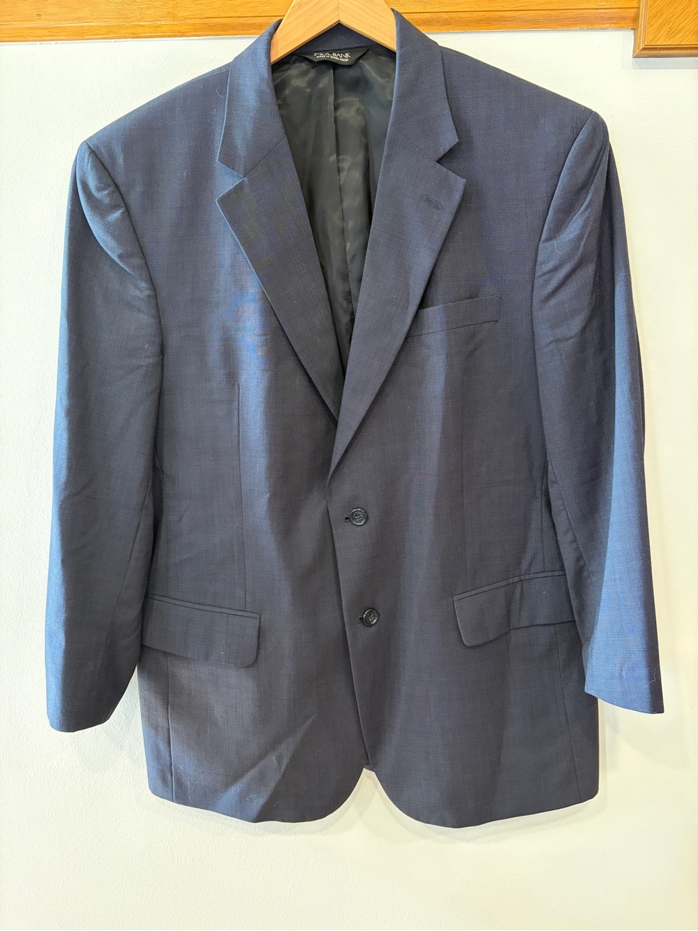 Jos. A. Bank Dark Navy Two-Button Suit Jacket 100% Wool - 44R